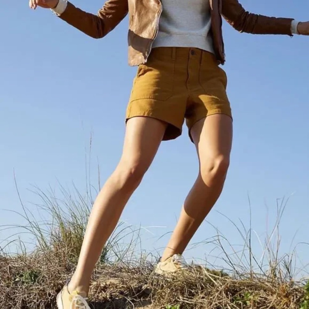 Madewell Yellow 100% Cotton Relaxed Military Shorts 31